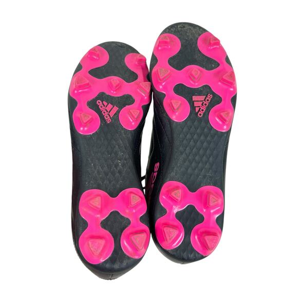 Adidas Black Pink 3 Stripe Goletto VII FG Lace Up Rubber Soccer Cleats Men's 5 - Picture 5 of 5